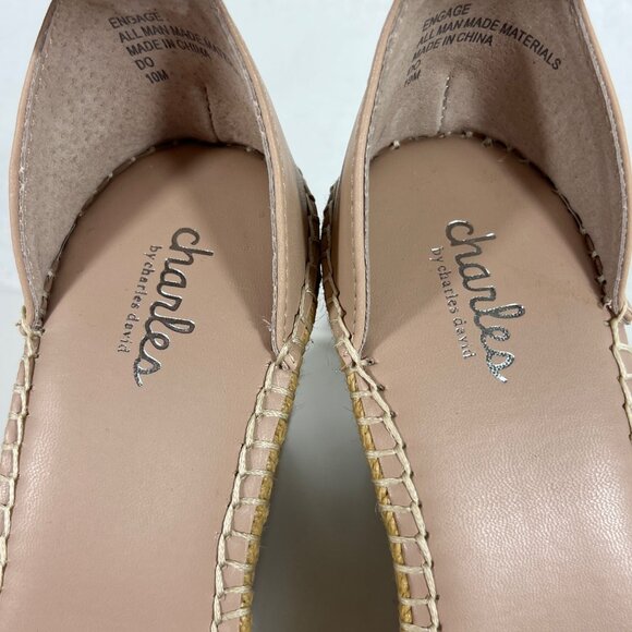 Charles By Charles David Engage Nude Strappy Espadrille Wedge Sandals Size 10M - Picture 4 of 12